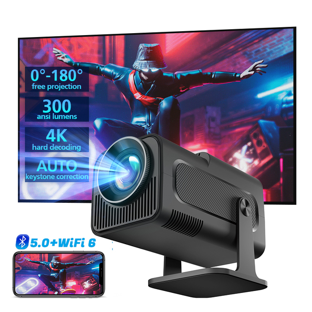 Hotack HY320 Full HD 1080P Video Proyector Led LCD Smart Android Wifi Phone Projector Portable Outdoor Mini Projector 4K