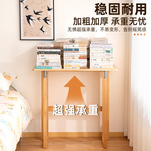 <b>Solid</b> <b>wood</b> computer <b>desk</b>, student single <b>desk</b>, small apartment foldable storage, dormitory bedroom simple office <b>desk</b> - Product Image 4