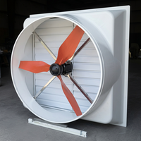 Ventilateur d'évacuation à pression négative en FRP anti-corrosion avec pales en nylon rouge, équipement de ventilation
