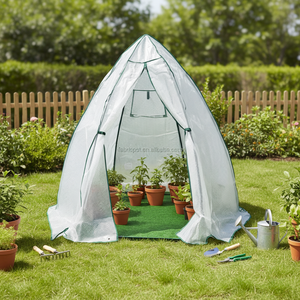 <span class=keywords><strong>Serre</strong></span> de jardin <span class=keywords><strong>semi</strong></span>-transparente en PE blanc 160x160x180cm, facile à assembler, pour la maison et le jardin, imperméable - Product Image 1