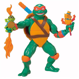 Teenage Mutant Ninja Turtles Action Figure With Flame <b>Torch</b> And <b>Mini</b> Figure Collectible Toy For Kids Ages 8 13 Years - Product Image 4