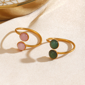 Anillo Redondo Geométrico Simple de Acero Inoxidable, Diseño Moderno Europeo y Americano, Anillo de Titanio de Moda al por Mayor - Product Image 2