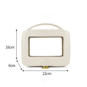 Sac de rangement cosmétique imperméable à fermeture éclair avec fenêtre transparente grande capacité, sac de beauté de voyage personnalisable avec LOGO - Product Image 3