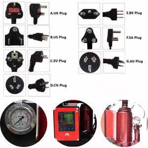 Hydraulische Krik 10 Ton Druk 6*12Cm Warmtepersmachine Dubbele Verwarmingsplaten Met Drukmeter - Product Image 5