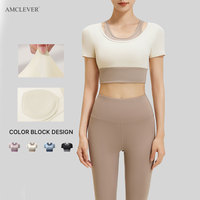 AMCLEVER Ensemble deux pièces pour femme : Jupe-short anti-transparence effet seconde peau, idéal pour le sport, la course et le fitness, personnalisable avec logo OME