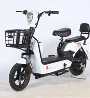 Vélo électrique à deux roues pour adultes avec cadre en acier à haute teneur en carbone et batterie au plomb-acide 48V pour utilisation sur route urbaine, autonomie de 15 à 25 km