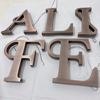 Enseignes de magasin d'affaires logo acrylique 3d lettres de canal LED personnalisées Enseignes rétroéclairées en métal publicité extérieure enseignes de magasin