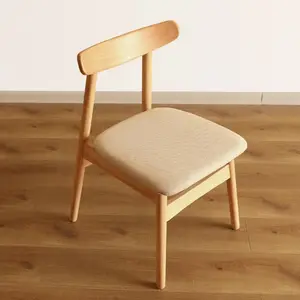 Nordic יפני יומן כל עץ מלא עץ אלון פשוט דירה קטנה דירת אוכל כיסא מסעדה ריהוט צופר כיסא