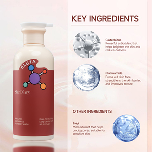 Shediary Skincare OEM, Fabricante de Productos para el Cuidado Corporal, Gel de Baño Blanqueador, Gel de Baño Iluminador con <span class=keywords><strong>Glutatión</strong></span> y Niacinamida, 500 ml - Product Image 5