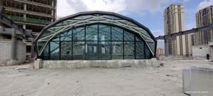 잘 장식 채광창 돔 공간 프레임 지붕 채광창 커버 Q345 알루미늄 등급 절단 굽힘 용접 처리 서비스 - Product Image 5