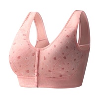 Soutien-gorge sans fil à boutons avant pour femmes âgées, confortable, facile à enfiler, bretelles larges, doux pour un usage quotidien