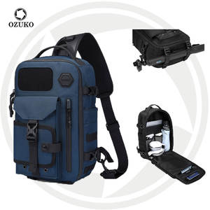 Ozuko borsa a tracolla 9737 sul petto <span class=keywords><strong>per</strong></span> 11 pollici <span class=keywords><strong>IPad</strong></span> Pro con tastiera, zaino leggero resistente all'acqua <span class=keywords><strong>per</strong></span> viaggi, lavoro, Sport - Product Image 1