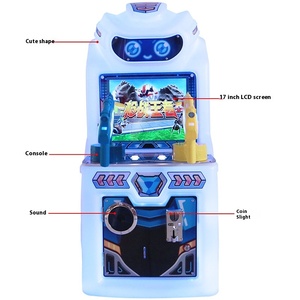 2025 mignon bébé tir à pièces Machine d'amusement à bouton unique 3-en-1 Console de jeu de course commerciale pour les enfants - Product Image 4