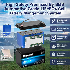 Vente en gros 12V 24V IP65 étanche batterie solaire rechargeable à cycle profond 50ah 100ah 150ah 200ah 300ah 400ah batterie au <span class=keywords><strong>lithium</strong></span> pour la maison - Product Image 5