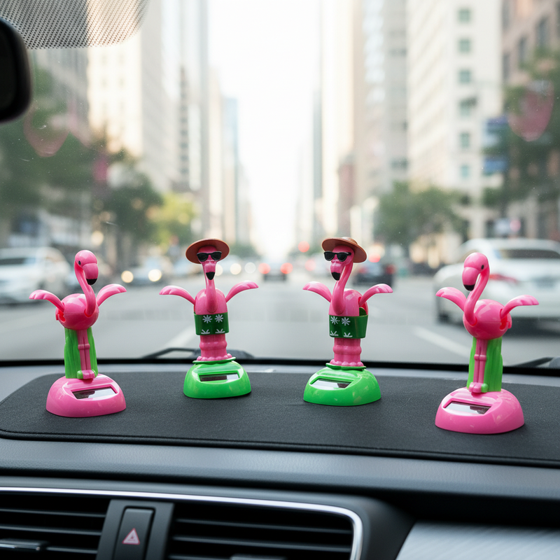 Wholesale Cartoon Flamingo Solar Powered Dancing