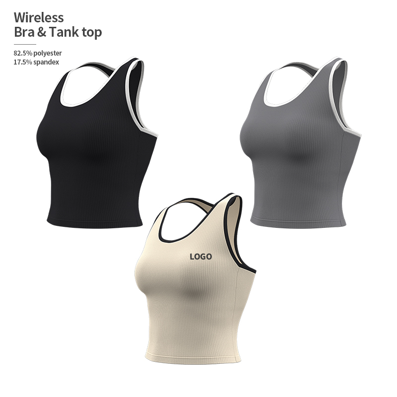 High Quality Striped Sexy Women tank Top Exercise Yoga Bra I-shaped Back Quakeproof Gym Fitness Sports Bra