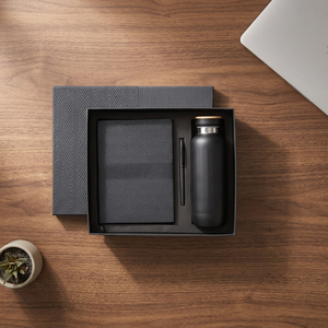 Ensemble Cadeau Professionnel Personnalisé en Cuir PU pour Entreprise : Carnet, Stylo, Bouteille d'Eau de Voyage, Boîte Cadeau Couleur Personnalisée - Product Image 1