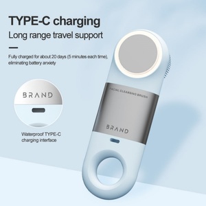 Brosse nettoyante électrique en silicone OEM ODM 2-en-1 pour le visage, appareil de beauté pour une exfoliation sûre de la peau, technologie vibrante - Product Image 3