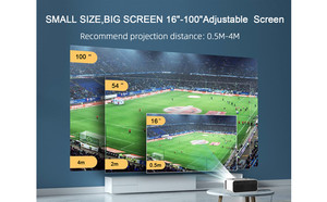 Fosenl Xách Tay Mini Chiếu Với Wifi Cho Iphone Điện Thoại <span class=keywords><strong>Android</strong></span> Win10 Máy Tính Xách Tay, Với Điều Khiển Từ Xa Được Xây Dựng Trong Loa, Âm Thanh Po - Product Image 4