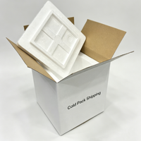Boîte en carton doublée de papier d'aluminium à double isolation thermique Repas surgelés Produits réfrigérés Stockage à froid Emballage d'expédition isolé