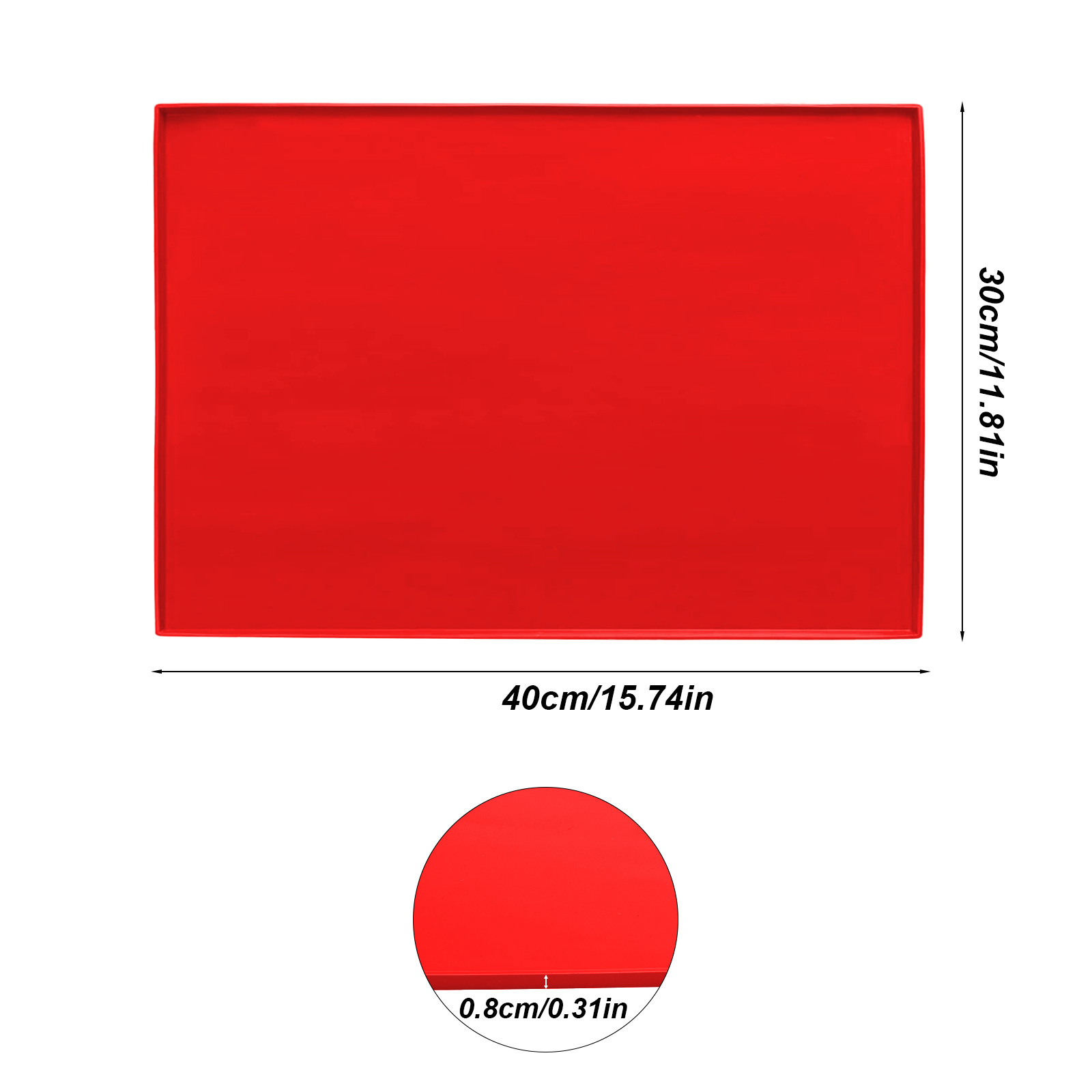 Red- 40x30cm