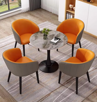 Ensemble de tables de conférence en pierre de style nordique moderne et minimaliste, idéal pour les bureaux de vente, les salons d'affaires et les tables à thé.