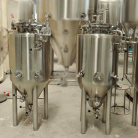 Fermenteur conique Homebrew en acier inoxydable 100L 200L avec refroidissement de fermentation pour équipement de brassage de bière