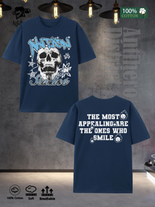 Camiseta de Moda Urbana para Hombre, 100% Algodón, Corte Holgado, 5 Colores, Almacén de <span class=keywords><strong>Columbus</strong></span> - Product Image 3