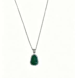 S925 Sterling Silver Gourd <b>Pendant</b> Necklace With <b>Emerald</b> Green Stone Elegant Clavicle Chain For Women Everyday Wear - Product Image 5