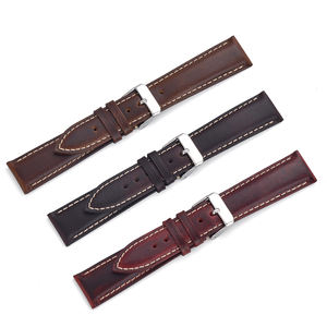 Juelong Vintage Ölgegerbtes Crazy-Horse-Echtleder Uhrenarmband 16mm 18mm 19mm 20mm 21mm 22mm Hochwertige Ausführung - Product Image 4