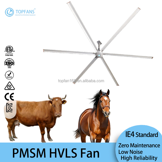 14ft 4.3m Brushless AC DC Motor Ceiling Fan with Aluminum Alloy Blades 5 Blades Touch Control Low Noise 35-39dB CE Certified