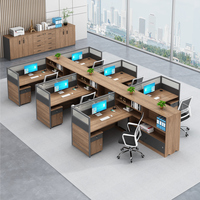 Muebles de oficina modulares de lujo en forma de L, cubículo de oficina moderno, estación de trabajo para el personal, mesa de escritorio, muebles de oficina, escritorio de empleado