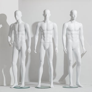 Mannequins de haute qualité en plastique incassable, blanc brillant, corps entier, modèle masculin <span class=keywords><strong>asiatique</strong></span>, <span class=keywords><strong>mannequin</strong></span> masculin avec tête chauve - Product Image 3