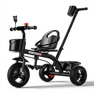 Büyük Yumuşak Koltuklu Çocuk Üç Tekerlekli Bisikleti 1-3-5 Yaş Hafif Bebek İtmeli Bisiklet - Product Image 6