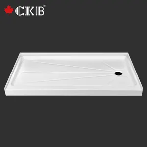 CKB bon prix seuil unique avec Surface texturée antidérapante Base de douche en acrylique pour salle de bain