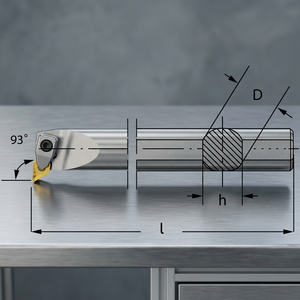 Utensilio Interno FERVI 93 para Herramientas de Corte y Conformado, 10 mm de Diámetro, 140 mm de Longitud, KV250 Vite - Product Image 3