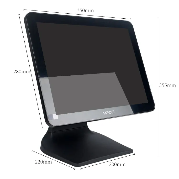 Werksdirektverkauf POS-System Kassenregister-Terminal 15 Zoll Touchscreen Vierkantmonitor Lieferant