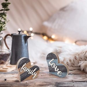2 pièces signalisation en bois rustique décoration murale en bois multicolore <span class=keywords><strong>chambre</strong></span> à coucher cuisine salon salle à manger centre de table décoration - Product Image 6