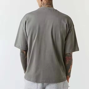 High Quality Plain <b>Blank</b> Tee Shirt Heavy <b>Weight</b> 100% Cotton Casual Tee-Shirts Manufacturer Oversized Drop Shoulder T-Shirt - Product Image 2