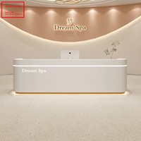 Bureau de réception minimaliste moderne en bois massif à hauteur réglable pour salons de beauté, cliniques esthétiques médicales, gestion de la peau