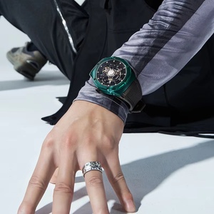 Montre pour homme BG6003, montre mécanique squelette de luxe de haute qualité, boîtier transparent en saphir, mouvement automatique 45 mm - Product Image 6