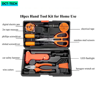 Ensemble d'outils à main 8/9/18/20/26/35 pièces, kit d'outils à main avec boîte à outils en plastique pour réparation de voiture et de maison