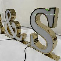 Letra de canal de metal luminosa frontal personalizada con tapa embellecedora Letrero de canal de metal LED para negocios