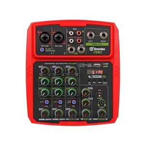 Grosir sound card amplifier-Debra Konsol Portabel Audio FR4, Mixer Portablle Konsol DJ Mini 4 Saluran dengan BT4.0 Kartu Suara MP3 Reverb untuk Karaoke Perekaman PC