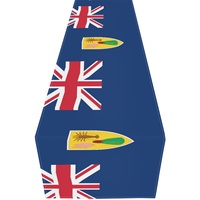 Chemin de table personnalisé avec drapeau des îles Turcs et Caïcos, protège la table contre la saleté pour la cuisine, l'hôtel et les occasions de banquet