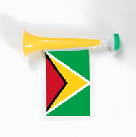 Trompettes en plastique avec drapeaux d'Haïti pour encourager lors d'événements sportifs, de remises de diplômes, de défilés, d'événements sportifs nationaux, pour les supporters de football