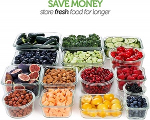 Boîte à lunch en <span class=keywords><strong>verre</strong></span> hermtique, récipients de cuisine en <span class=keywords><strong>verre</strong></span>, rangement des aliments secs, récipients pour le stockage des aliments - Product Image 4