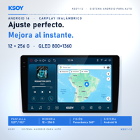 Lecteur Android KSOY pour voiture, Android 16, 9 pouces, 10 pouces, autoradio, lecteur DVD universel pour voiture