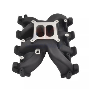 Colector de Admisión de Doble Plano MATCHWAY Nuevo, Negro, de Aluminio Mecanizado CNC, Super Victor EFI para Chevy LS1/<span class=keywords><strong>LS2</strong></span>/LS6 300-130, Riel de Combustible - Product Image 2