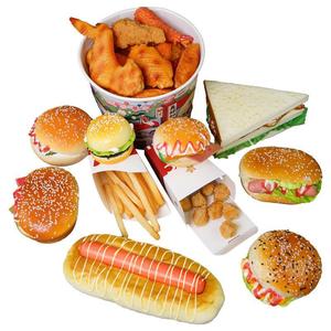 YUNJIN activité accessoires de tir KFC Snack ensemble Hamburger frites orleans poulet jambe modèle Simulation alimentaire PVC maison fête mariage - Product Image 5